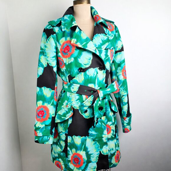 Banana Republic Jackets & Blazers - Banana Republic Floral Trench Coat – Statement Belted Coat – Size M
